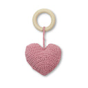 Heart Baby Teether - Cotton and Wood