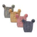 Cubbie Baby Hat - Cotton Cable Knit with Pompom