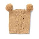 Cubbie Baby Hat - Cotton Cable Knit with Pompom