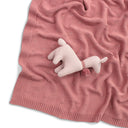 Classic Heirloom Pointelle Baby Blanket Musk