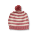 Jamie Baby Hat Soft Cotton Striped Knit with Pompom