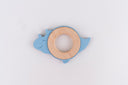 Dinosaur Baby Teether - Silicone and Wood