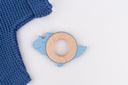 Dinosaur Baby Teether - Silicone and Wood