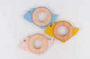 Dinosaur Baby Teether - Silicone and Wood
