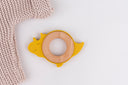 Dinosaur Baby Teether - Silicone and Wood