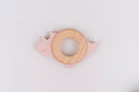 Dinosaur Baby Teether - Silicone and Wood