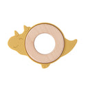 Dinosaur Baby Teether - Silicone and Wood