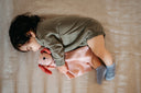 Puppy Comforter Soft Knitted Toy with Rattle