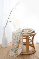 Safari Bamboo Cotton Muslin Wrap in Soft Yellow – alternate view