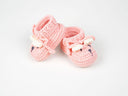 Tilly Bear Baby Bootees Hand Crocheted Cotton