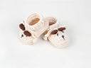 Tilly Bear Baby Bootees Hand Crocheted Cotton