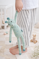 Sabu Hand-Crocheted Cotton Snow Leopard Toy With Rattle
