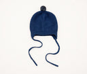 Huggie Baby Bonnet Garter Knit with Pompom