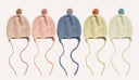Huggie Baby Bonnet Garter Knit with Pompom