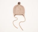 Huggie Baby Bonnet Garter Knit with Pompom