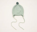 Huggie Baby Bonnet Garter Knit with Pompom