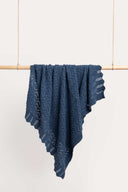 Mica Pure Cotton Multi-Purpose Knit Baby Blanket in Denim