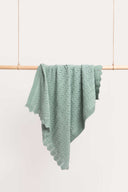 Mica Pure Cotton Multi-Purpose Knit Baby Blanket in Duck Egg