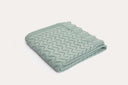 Mica Pure Cotton Multi-Purpose Knit Baby Blanket in Duck Egg – alternate view