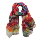 Painterly Pure Merino Wool Modal Scarf