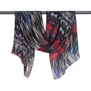 Zigzag Silk Scarf Black in Black