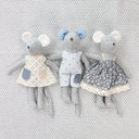 Handmade Mouse Rattle Toy Pack of 3 in Pack Of 3