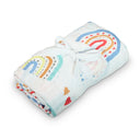 Rainbow Muslin Wrap Bamboo Cotton in Multi