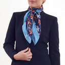 Francie Hand Printed Pure Silk Square Scarf