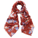 Shalimar Hand Printed Merino Wool Silk Scarf