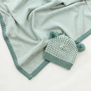 Arkie Baby Hat - Cotton Waffle Knit with Double Pompoms