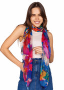 Ondine Multi Colour Pure Micromodal Scarf Multi in Multi