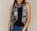 Jumble Abstract Painterly Pure Silk Scarf in Multi