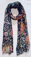 Holly Pure Cotton Botanical Print Scarf