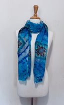 Shibo Tie Dye Print Modal Linen Scarf