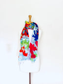 River Abstract Puzzle Print Modal Linen Scarf