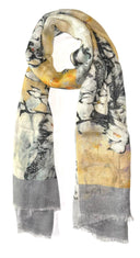 Callie Floral Print Pure Linen Scarf