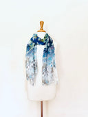 Elita Abstract Floral Print Linen Modal Scarf