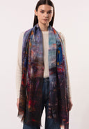Umbrella Girl Storyteller Wool Silk Scarf
