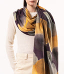 Infinity Contemporary Artistic Polka Dots Wool Silk Scarf