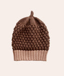 Acornie OEKO-TEX Cotton - Textured Knit Baby Hat with Stem Top Detail in Natural