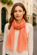 Carlisle Classic Spot Hand Printed Pure Silk Scarf