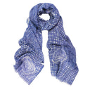 Maddison Australian Pure Merino Wool Scarf Red in Blue