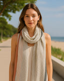 Tana Hand Woven Stripe Cotton Scarf