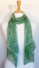 Rhythm Geometric Blocks Merino Wool Scarf Multi in Jade