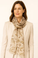 Florenza Botanical Print Pure Silk Scarf - Multi in Multi