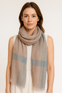 Vintage Woven Stripes Linen Scarf