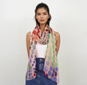 Dottie Pure Silk Scarf - Pink in Multi