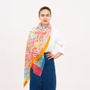 Azalea Printed Modal Linen Scarf in Multi