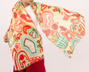 Doodle Printed Linen Scarf