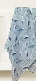 Aquarium Muslin Wrap in Aqua